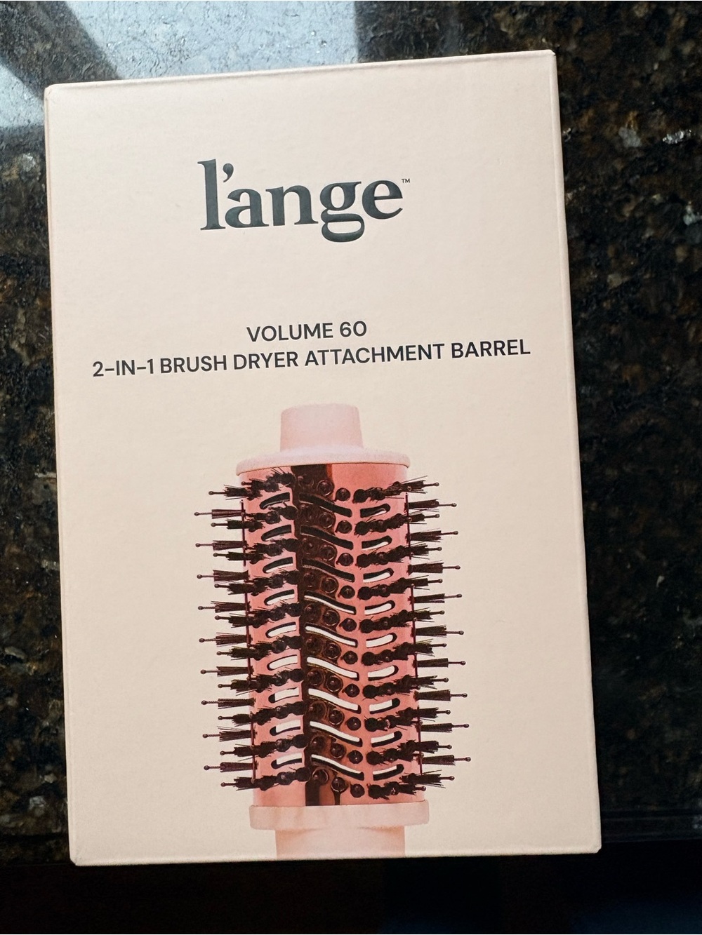 L'ange Volume 60 2-in-1 Brush Dryer Attachment Barrel in pink and black